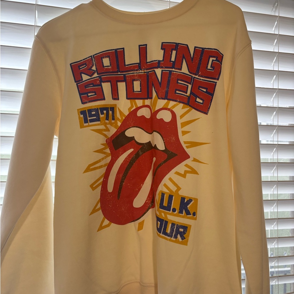 New Rolling Stones Cream Graphic Sweatshirt